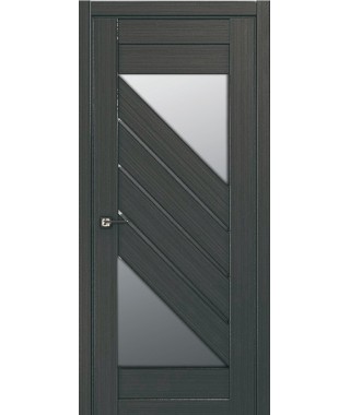 Дверь с ПВХ покрытием 80К (Графит, Стекло Матовое)