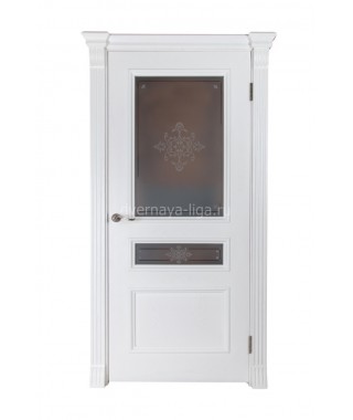 Дверь из шпона Барселона ДО (Белый ясень)